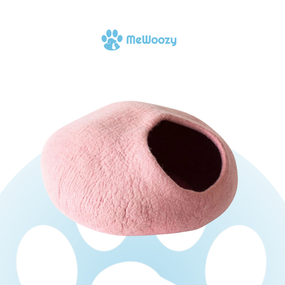 Wolvilt Kattenhuis Rond – Voor Warme En Knusse Rustplek