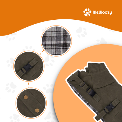 Waterdichte Hondenjas Met Flanelvoering – Voor Natte Wandelingen