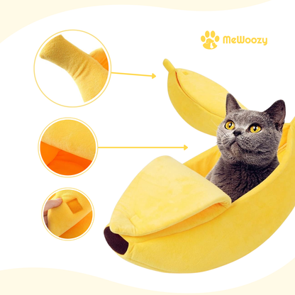 Banaan Kattenbed Met Kap – Voor Knusse Dutjes En Spel