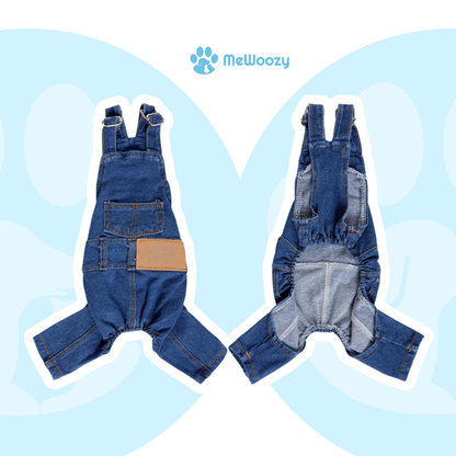 Denim Hondenoverall Met Stretch – Voor Modebewuste Wandelingen