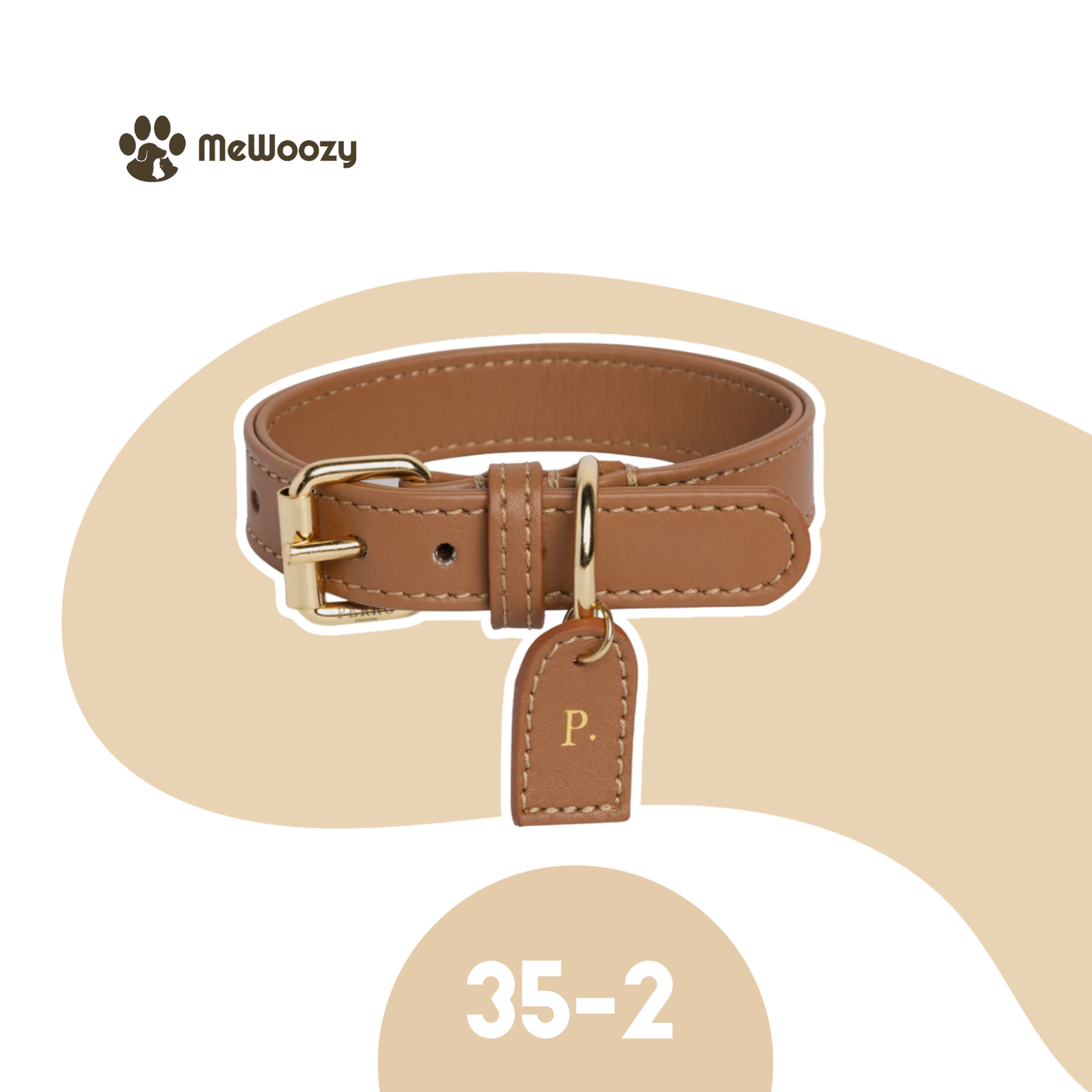 Leren Hondenhalsband – Met Luxe Gepersonaliseerd Label