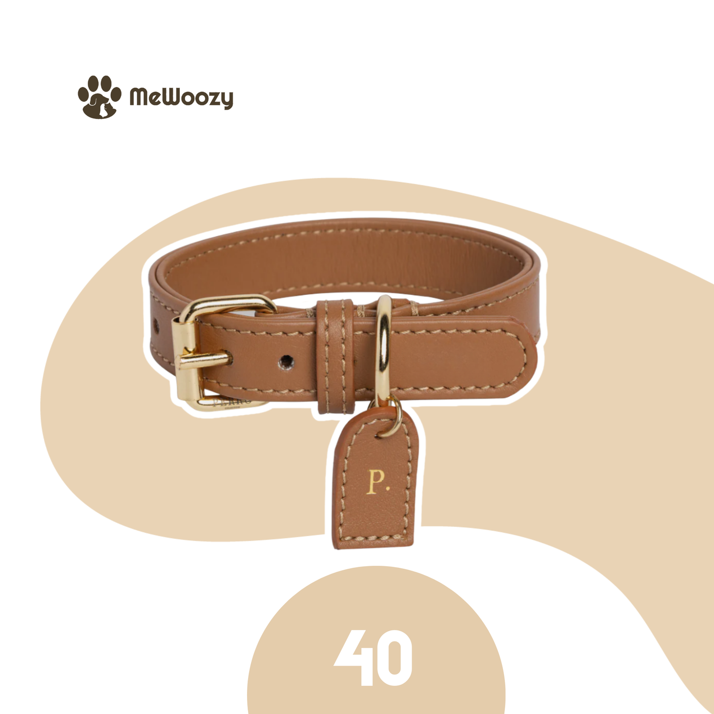 Leren Hondenhalsband – Met Luxe Gepersonaliseerd Label