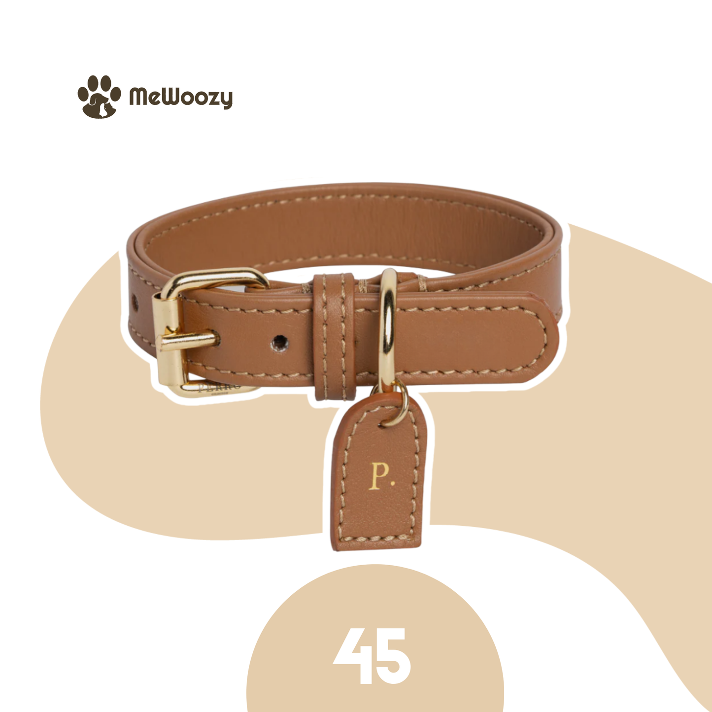 Leren Hondenhalsband – Met Luxe Gepersonaliseerd Label