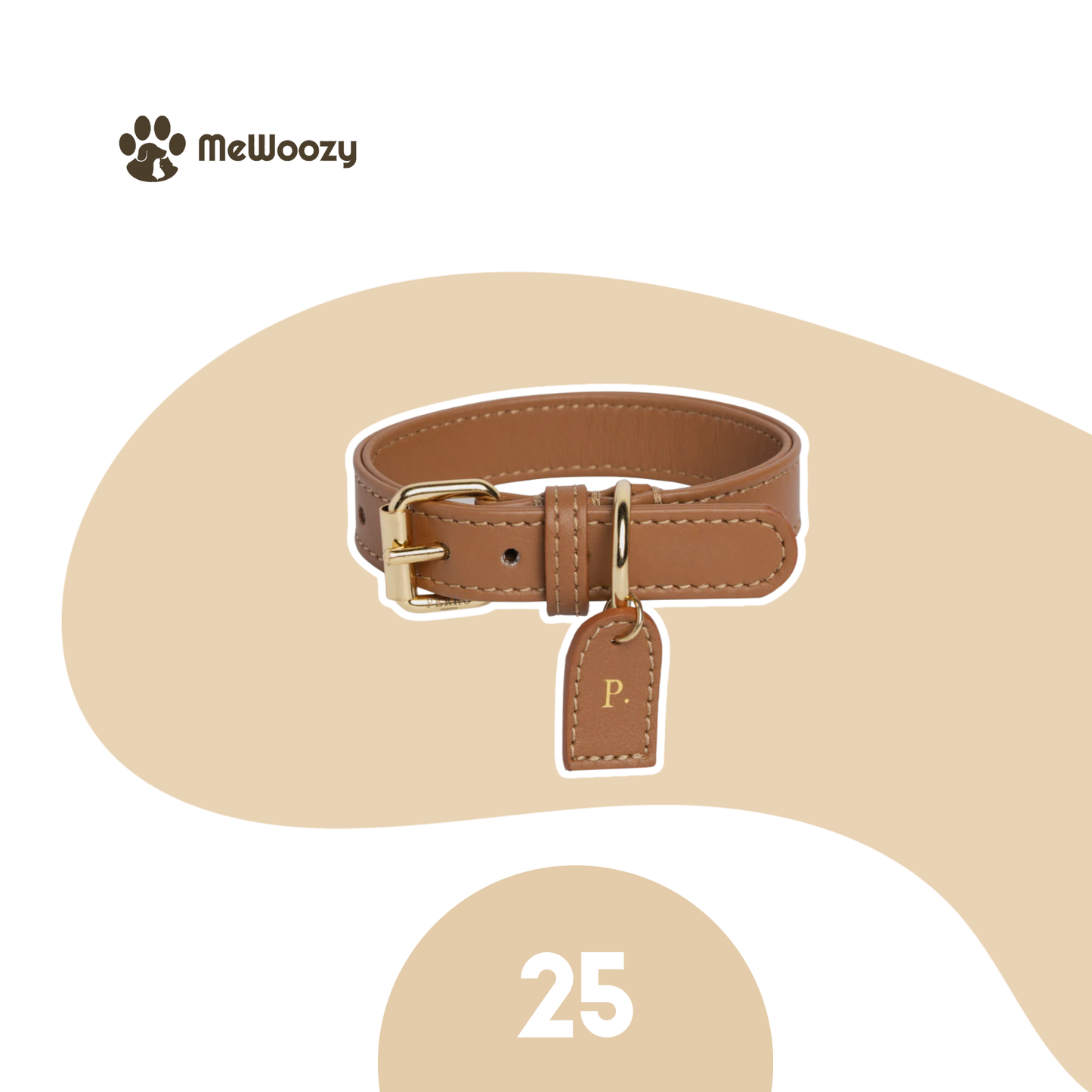 Leren Hondenhalsband – Met Luxe Gepersonaliseerd Label