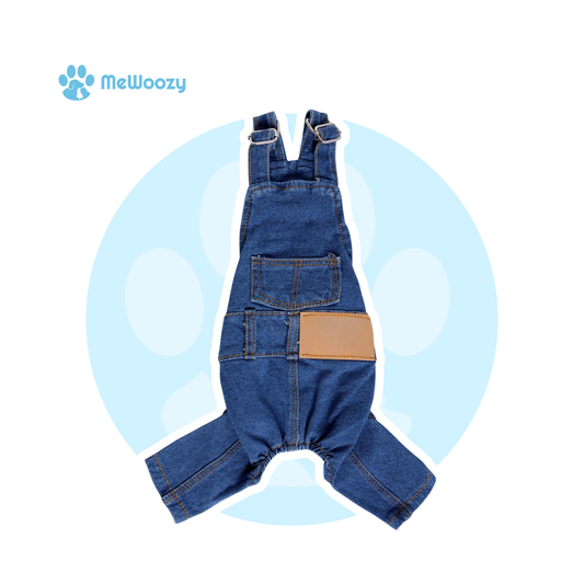 Denim Hondenoverall Met Stretch – Voor Modebewuste Wandelingen